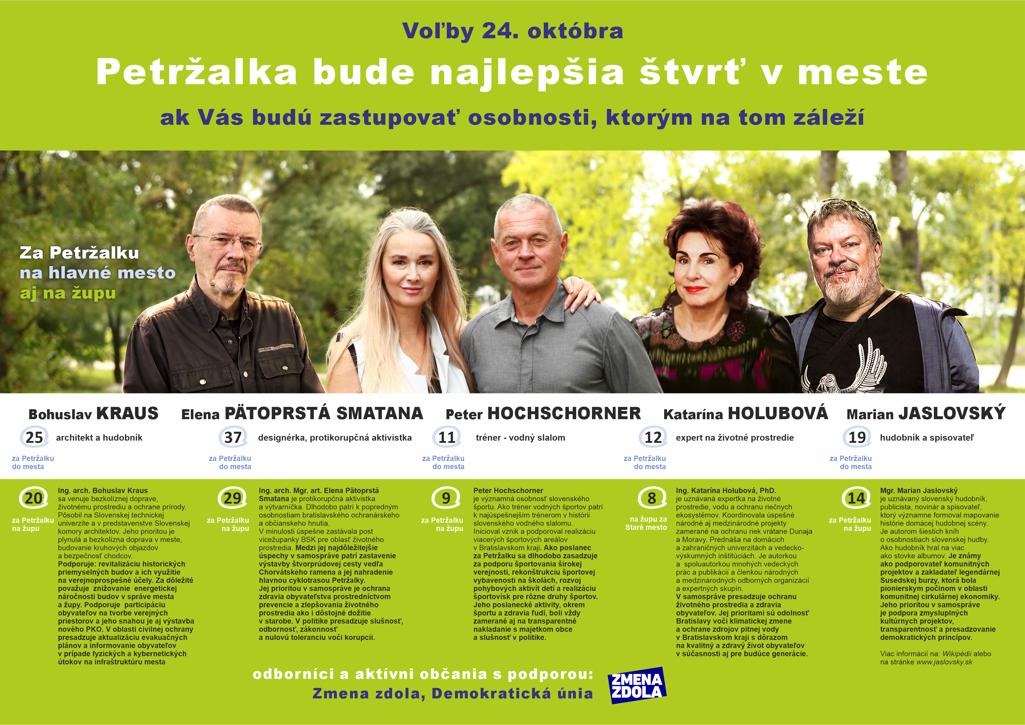 Odporúčame vám voliť osobnosti pre  voľby 24. októbra 2026 do mesta aj na župu.